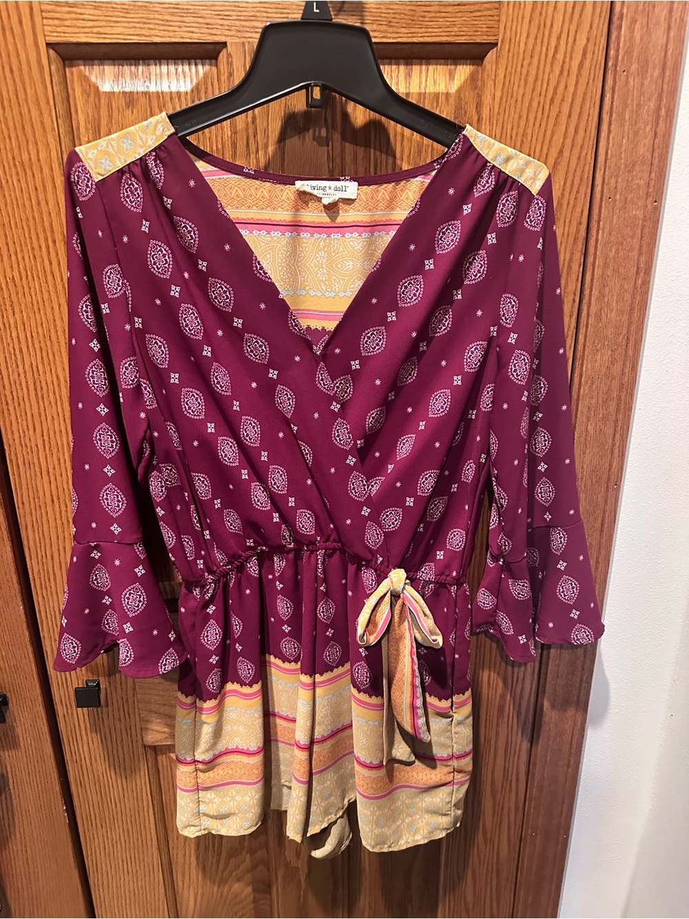 Juniors Sz XS/S Romper Living Doll Shorts One Piece Boho
